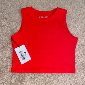 Zyia high neck tank top (red)